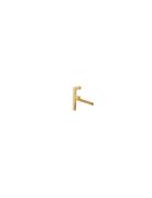 Earring Studs Archetypes, Gold, A-Z Design Letters Gold