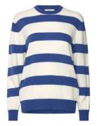 Eco Wool Stripe Kasey Sweater Mads Nørgaard Blue