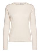 Fine-Knit Crew-Neck Sweater Mango Cream