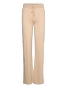 Fine Knit Flared Pants Davida Cashmere Beige