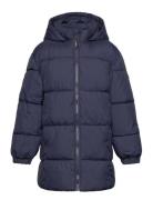 Quilted Long Coat Mango Navy