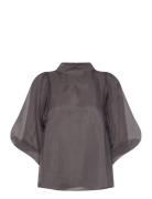 Slchaya Blouse Ss Soaked In Luxury Grey