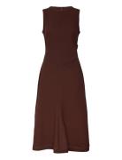 Midi-Dress With Decorative Stitching Mango Brown