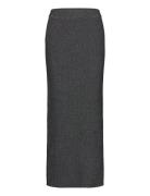 Rib Knit Maxi Skirt Monki Black