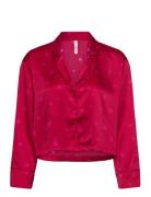 Satin Long-Sleeved Jacket Hunkemöller Red