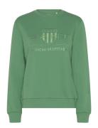 Reg Tonal Shield C-Neck Sweat GANT Green