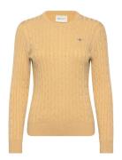 Stretch Cotton Cable C-Neck GANT Yellow