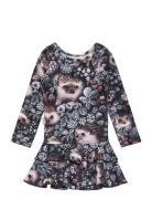 Print Frilla Dress Gugguu Black