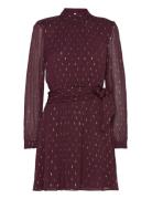 Lurex Mini Dress With Wrap Detail Scotch & Soda Burgundy