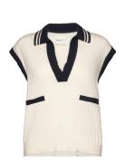 Rib Knit Sleeveless Polo GANT Cream