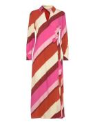 Striped Maxi Wrap Dress GANT Red