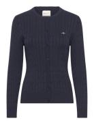 Stretch Cotton Cable Cardigan GANT Navy