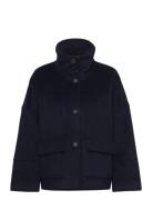 Cropped Wool Jacket GANT Navy