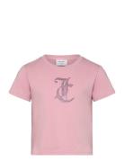 Tonal Diamante Tee Juicy Couture Pink