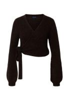 Cecilia Alpaca Blend Wrap Sweater Lexington Clothing Brown