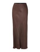 Naima Satin Skirt Lexington Clothing Brown