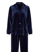 Lrl L/S Notch Collar Long Pant Pj Set Lauren Ralph Lauren Homewear Nav...