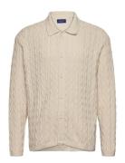 Jorwinter Knit Cable Polo Styd Aw24 Jack & J S Cream