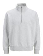 Jjeurban Edge Sweat Half Zip Stydaw24 Ln Jack & J S Grey