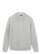 Nlmnurjos Ls Half Zip Knit LMTD Grey