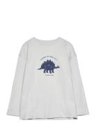 Dinosaur Print Hoodie Mango White