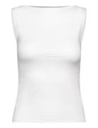 Boatneck Sleeveless Top Weekday White