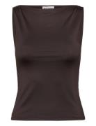 Boatneck Sleeveless Top Weekday Brown