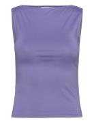 Boatneck Sleeveless Top Weekday Purple