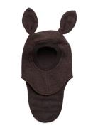 Balaclava Ears Wool Huttelihut Brown