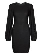 Puff Sleeve Sparkling Dress Bubbleroom Black