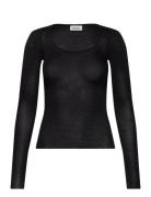 Sheer Long Sleeve Top Weekday Black