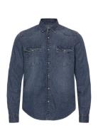 Men`s Shirt Ls Garcia Blue