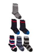 Th Kids Basic Stripe Sock 6P Ecom Tommy Hilfiger Patterned