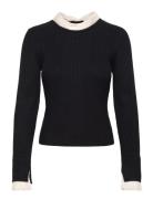 Melody Pleated Bow Ls Top French Connection Black