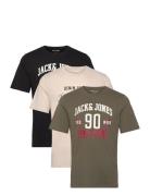 Jjethan Tee Ss Crew Neck 3Pk Mp Noos Jack & J S Black