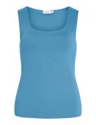 Vikenza U-Neck S/L Tank Top Rev - Noos Vila Blue