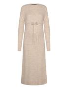 Vmmlefile Ls Boatneck Calf Dress Noos Vero Moda Maternity Cream