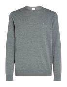 Cotton Silk Blend Cn Sweater Calvin Klein Grey