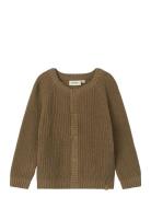 Nmnemlen Lin Ls Knit Card Lil Noos Lil'Atelier Brown