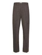 Reece Check Pleated Suit Pants 2.0 Les Deux Brown