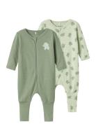 Nbmnightsuit 2P Zip Ff Sea Elephant Noos Name It Green