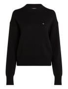 Monogram Embro Crewneck Sweater Calvin Klein Jeans Black