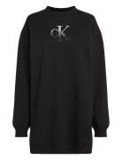 Embroidered Monologo Crew Dress Calvin Klein Jeans Black