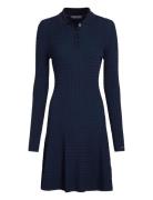 Rayon Cable F&F Ls Midi Dress Tommy Hilfiger Navy