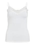 Objleena Sus Lace Singlet Top Noos Object White