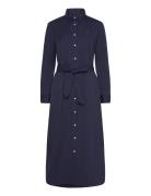 Belted Cotton Midi Shirtdress Polo Ralph Lauren Navy