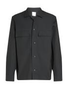 Cotton Blend Overshirt Calvin Klein Black