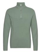 Half Zip Rib Knit Lindbergh Green