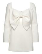 Phillipa Bow Mini Dress Bardot White