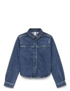 Vmhayden Ls Bow Denim Shirt Ra3040 Girl Vero Moda Girl Blue